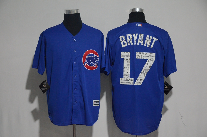 2017 MLB Chicago Cubs #17 Bryant Blue Fashion Edition Jerseys